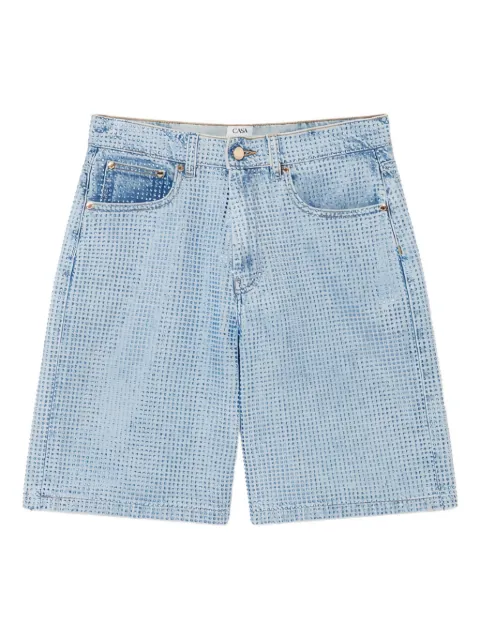 Casablanca cotton denim shorts Blue WS25TR28001
