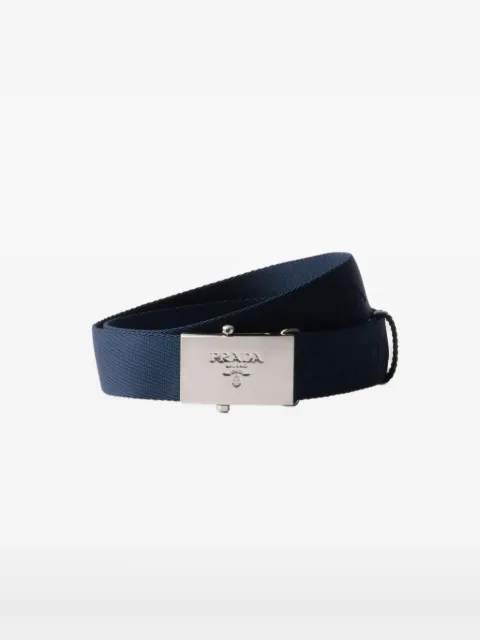 Prada logo-tape belt Blue 2CN0982DKF