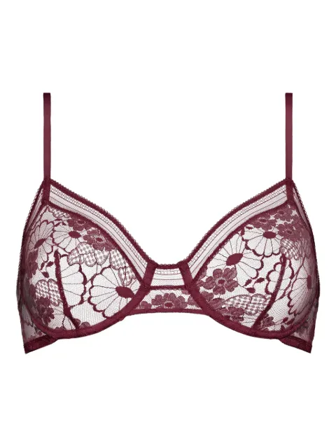 ERES Chataigne floral-lace full-cup bra Purple 60932