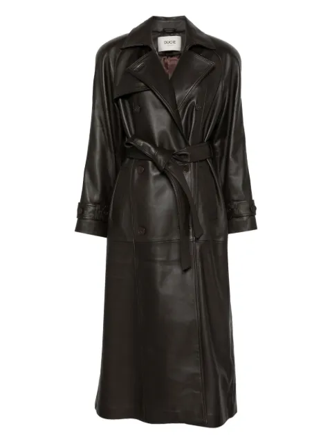ducie leather trench coat Brown CORRIN
