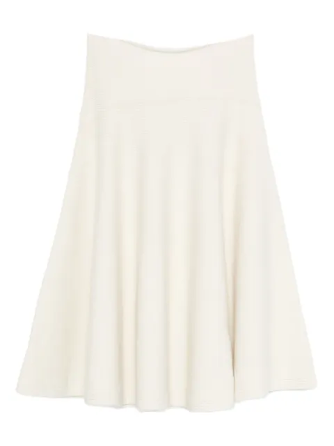 Alaïa A-line midi skirt White AA9J2418K115B