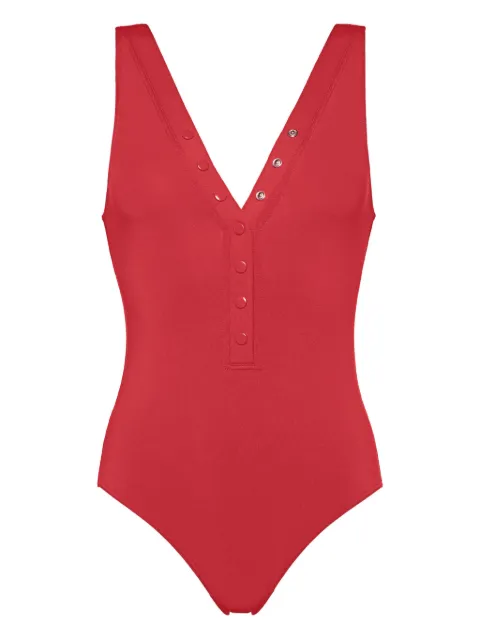 ERES Icône button-front tank swimsuit Red 012427