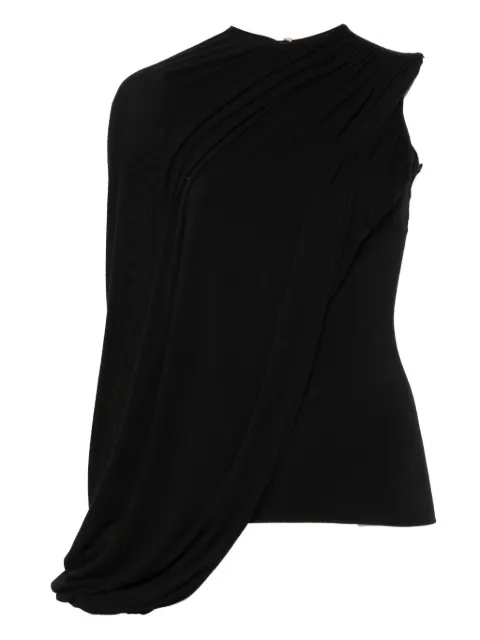 MANURÍ Lillies cashmere blouse Black MRFW25BL9CH04