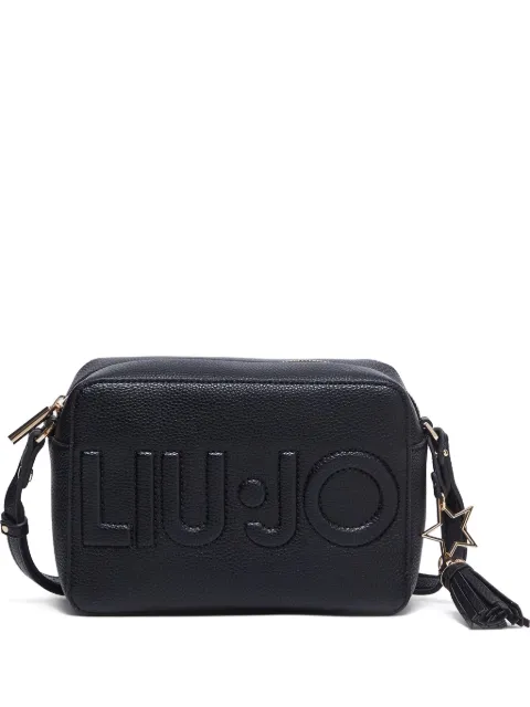 LIU JO logo-plaque tassel cross body Black AXX026E0086