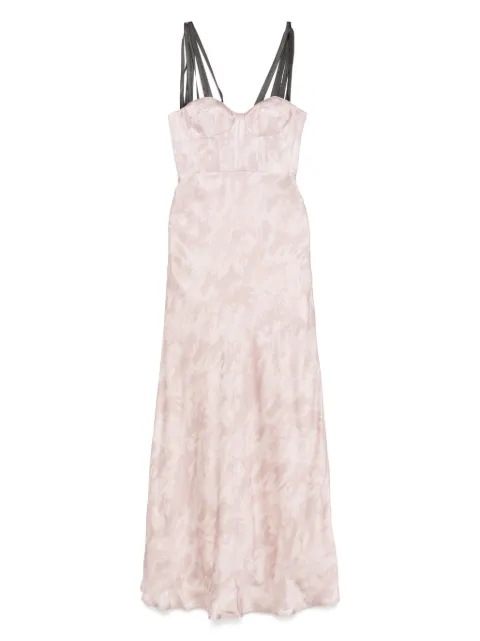 PINKO x Patrick McDowell satin maxi dress Pink 104996A2JM