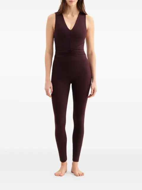 ERES Hope cross-back ribbed jumpsuit Brown 232524