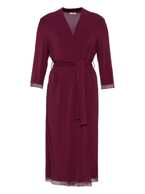 ERES Violette Graph lace-trimmed robe Purple 222404