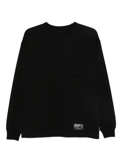 Neighborhood logo-patch long sleeve T-shirt Black 252FPNHCSM08
