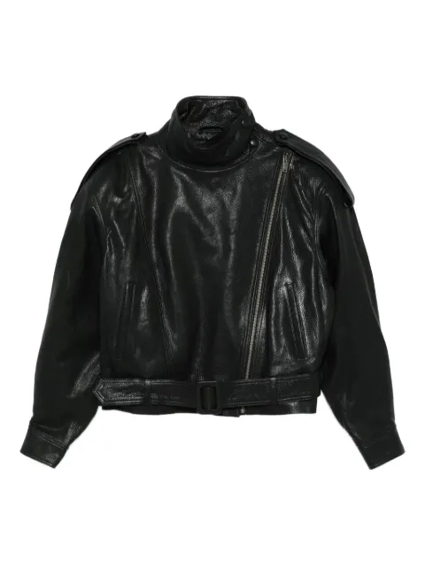 ducie grained leather jacket Black SERPA