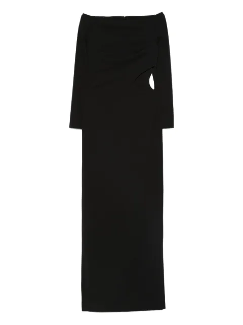 Solace London Mircea off-shoulder cut-out maxi dress Black OS46030