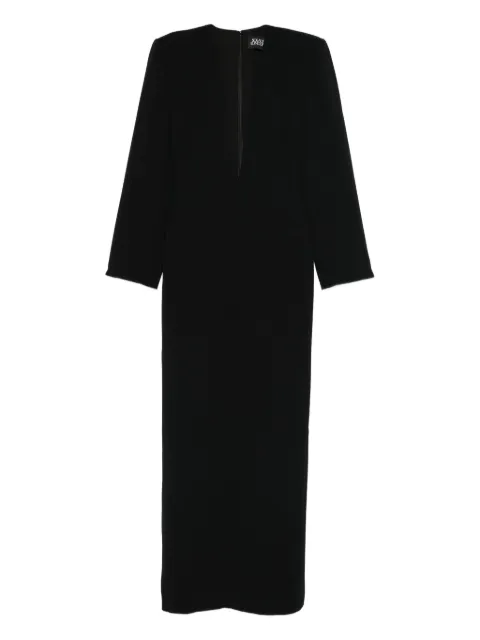 Solace London Deacon long-sleeve maxi dress Black OS46038