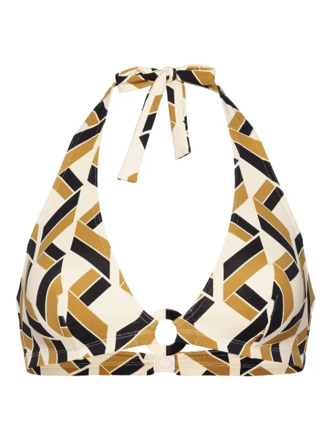 ERES Dimension geometric-print triangle bikini top White 032525