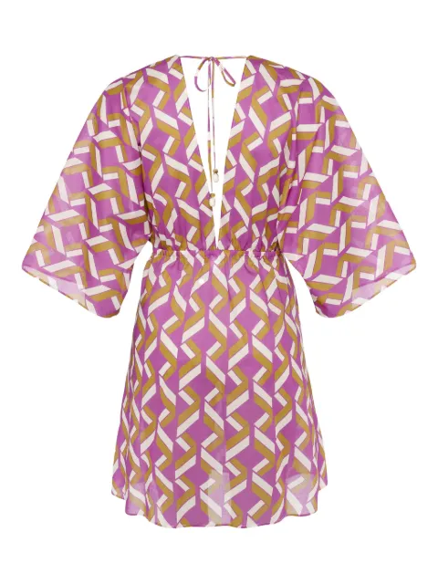 ERES Feel geometric-print dress Purple 202541