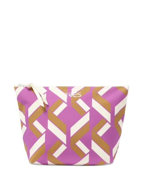 ERES Pocket swim geometric-pattern clutch bag Purple 192517
