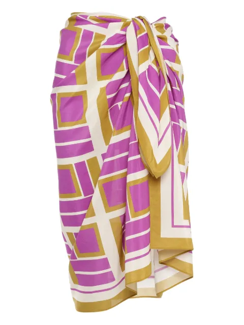 ERES Vibration geometric-print sarong Purple 082505