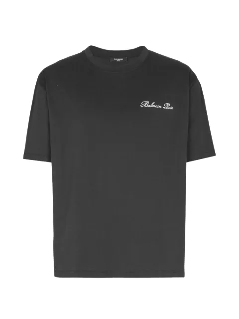 Balmain embroidered Balmain Signature T-shirt Black FH1EG000BC68