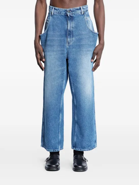 Hed Mayner draped five-pocket jeans Blue HMMA67023AHA191
