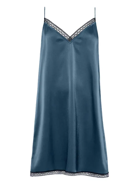 ERES Bucolique lace-trim silk nightdress Blue 202536