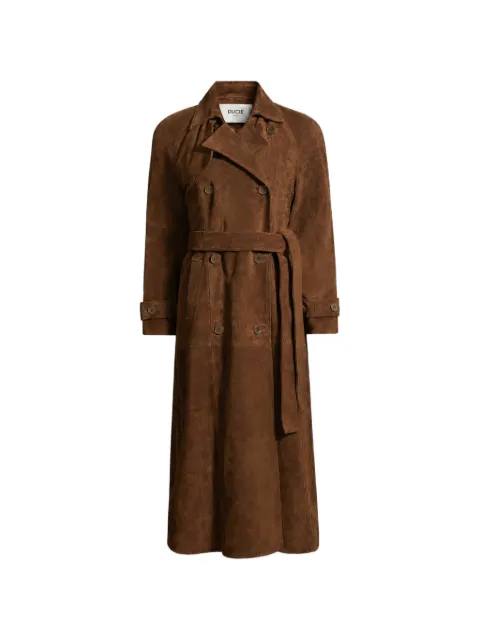 ducie Corrin suede trench coat Brown CORRIN