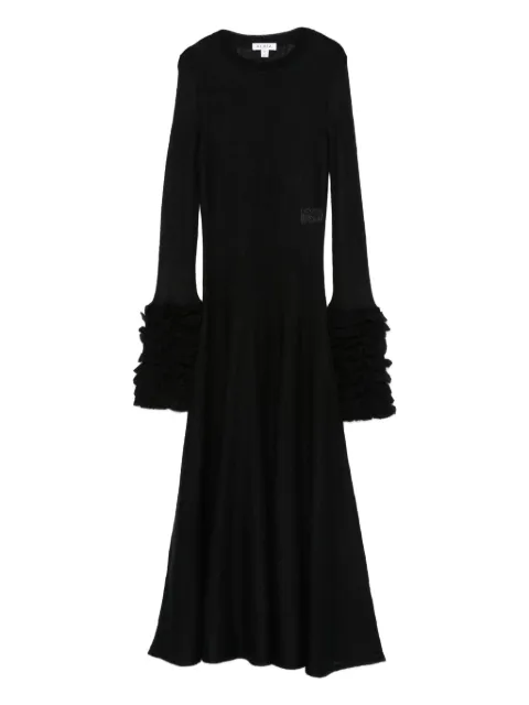 Alaïa frills midi dress Black AA9R2788K101B