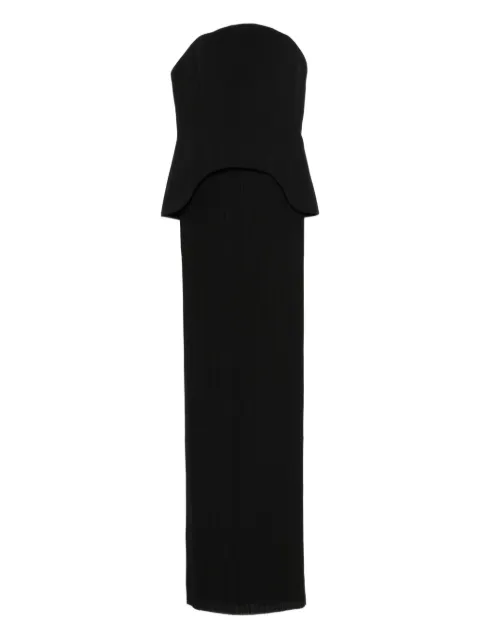 Solace London Kesi pleated maxi dress Black OS46059