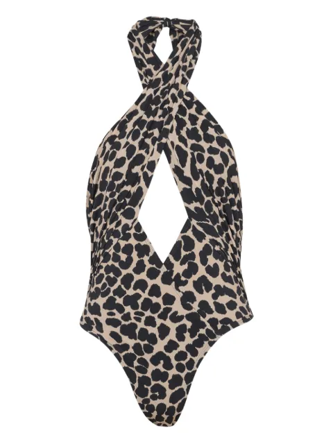 Balmain leopard-print swimsuit Neutrals BKBKE2350258