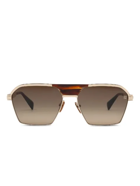 Balmain Eyewear geometric-frame sunglasses Brown EBPS177
