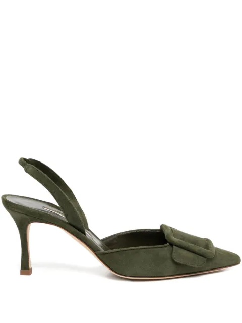 Manolo Blahnik 70mm Maysli heeled pumps Green 2190182A