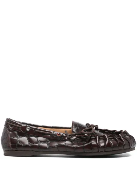 P.A.R.O.S.H. crocodile-effect loafers Red KOSHOED070283