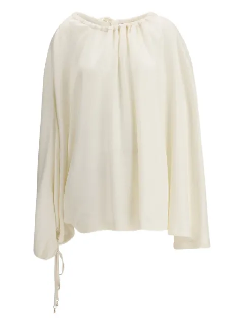 Gabriela Hearst Wilmer drawstring-detail draped blouse 2251106W165