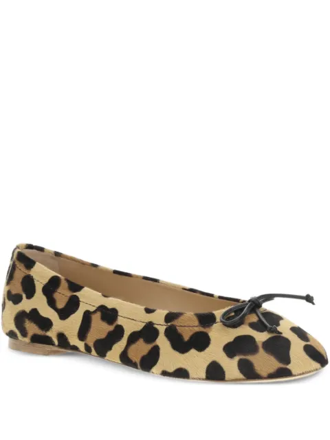 Francesco Russo leather ballerina shoes Neutrals R1P900N205