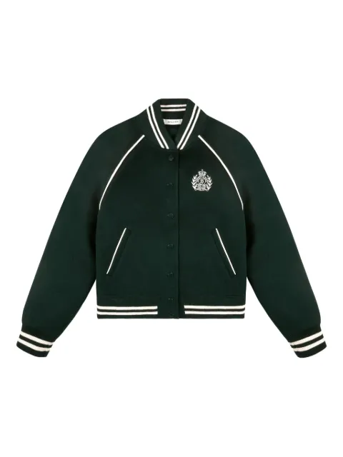 Sporty & Rich H&W Crest varsity jacket Green OW029606241GR10
