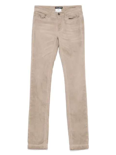 Dolce & Gabbana Pre-Owned 2000s crease-detailed trousers Grey DG250UO
