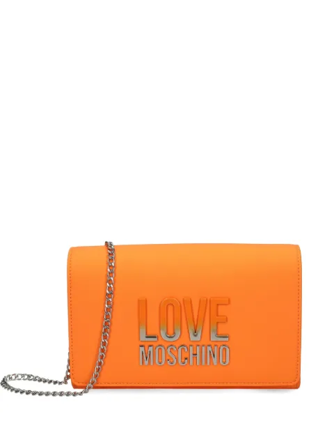 Love Moschino logo-embellished crossbody bag Orange JC4260PP0M