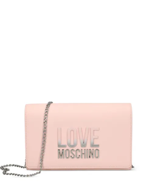 Love Moschino logo-plaque cross body bag Pink JC4260PP0M