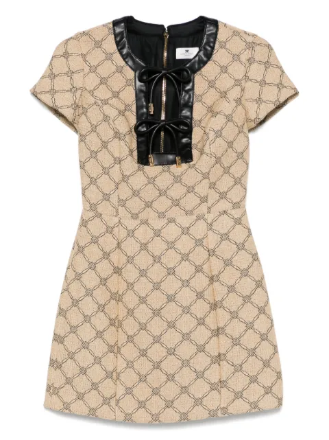 Elisabetta Franchi monogram-jacquard dress Neutrals AB83552E2