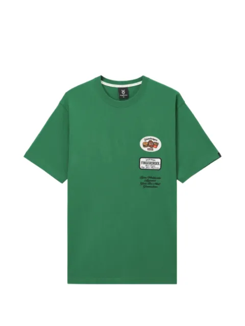 FINGERCROXX patch-detail short-sleeve T-shirt Green FFXTEM00923XO
