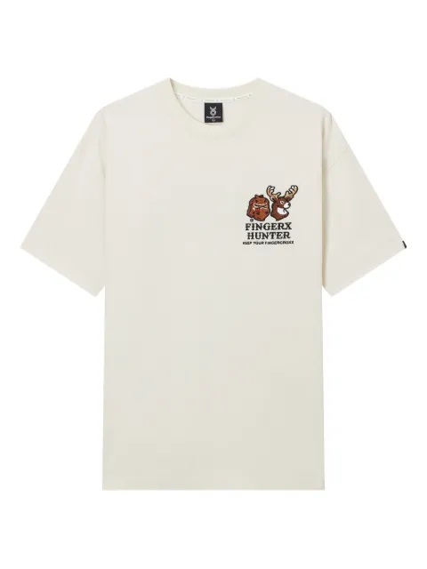 FINGERCROXX short-sleeved cotton T-shirt White FFXTEM00932XO