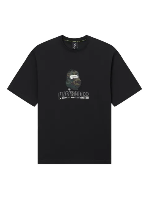 FINGERCROXX camouflage-print T-shirt Black FFXTEM00919XO