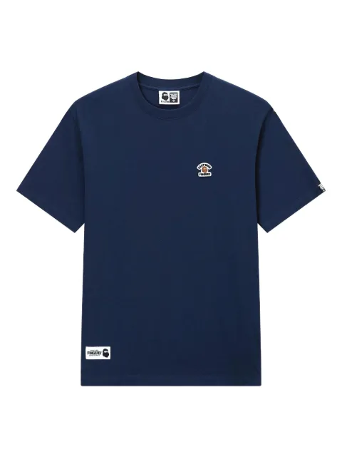 FINGERCROXX logo-appliqué T-shirt Blue FFXTEM00841XO