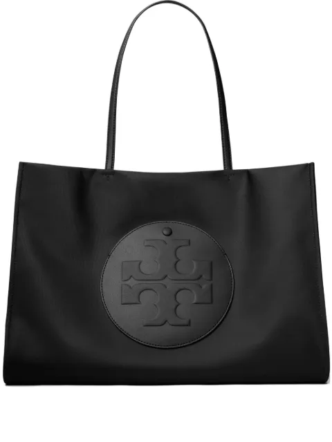 Tory Burch large Ella logo-patch tote bag Black 171271