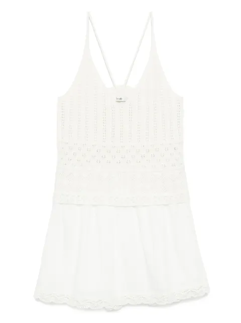 b+ab Crochet top skirt set White 5U211AS