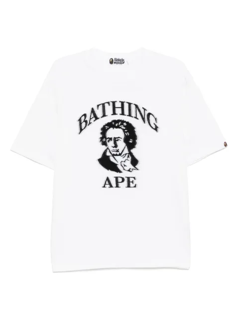 A BATHING APE® logo-embroidered t-shirt White 001CSL301340M