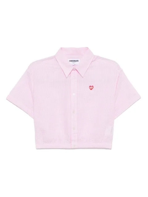 CHOCOOLATE cropped shirt jacket Pink SRL8681AU