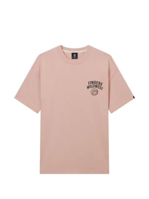 FINGERCROXX logo-print T-shirt Pink FFXTEM00918XO