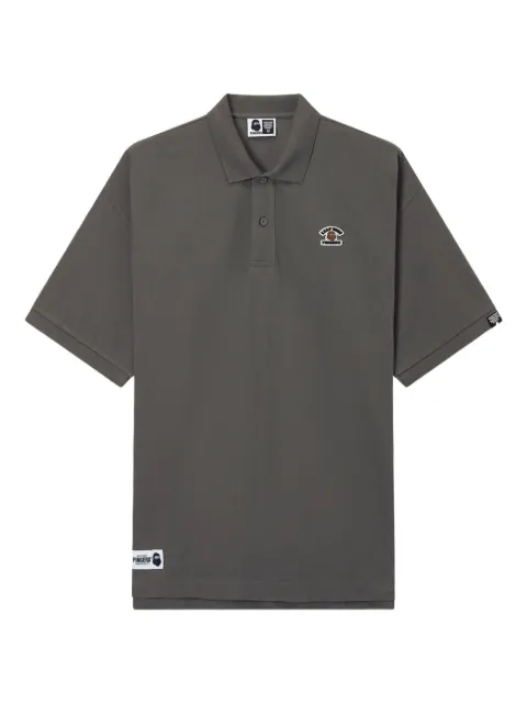 FINGERCROXX logo-appliqué polo shirt Grey FFXPOM00851XO