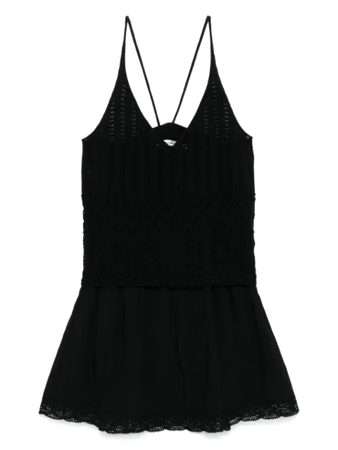 b+ab Crochet top skirt set Black 5U211AS