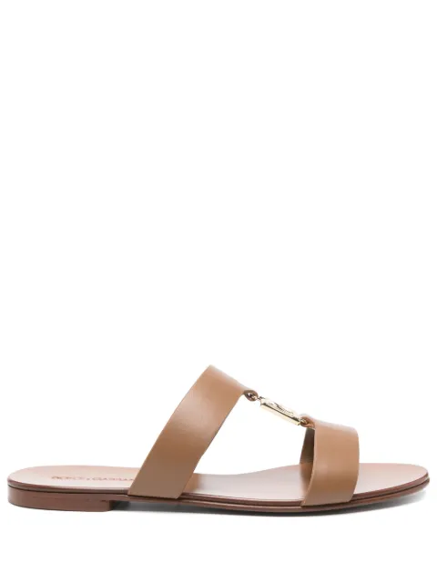 Dolce & Gabbana leather slides Brown CQ0608AW576