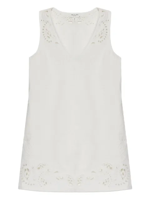 rag & bone embroidered mini dress White WCW25P3001TO01