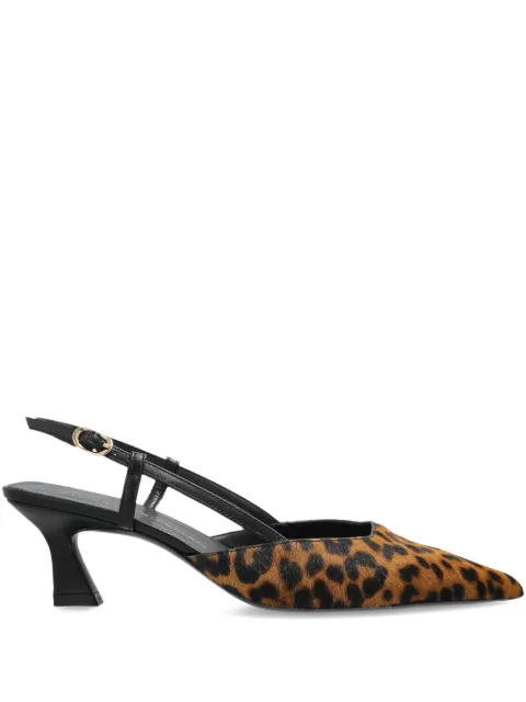 Stuart Weitzman 50mm Vinnie slingback heeled pumps Brown SL649